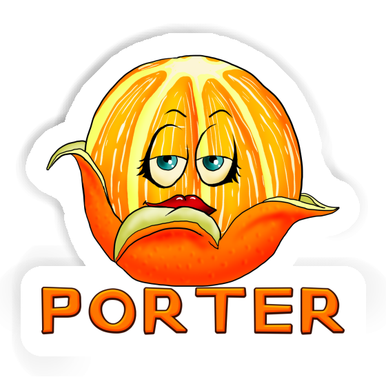 Porter Sticker Orange Gift package Image