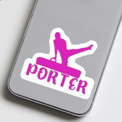 Autocollant Gymnaste Porter Laptop Image