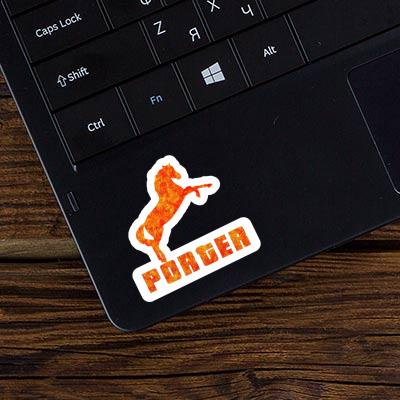 Sticker Pferd Porter Laptop Image