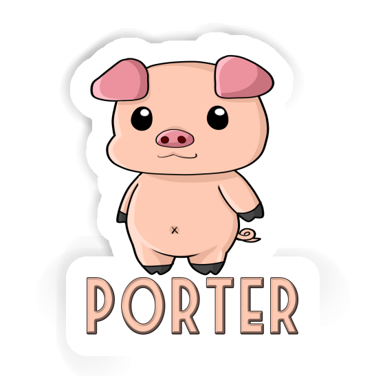 Schweinchen Aufkleber Porter Gift package Image
