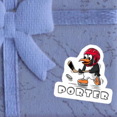 Sticker Ice Hockey Penguin Porter Notebook Image