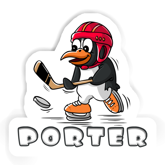Sticker Ice Hockey Penguin Porter Image