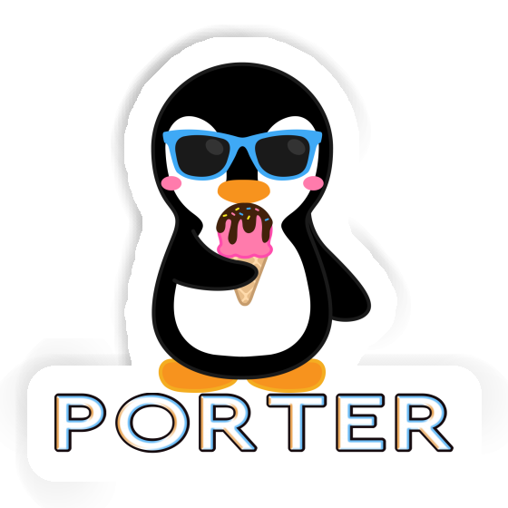Autocollant Porter Pingouin Notebook Image
