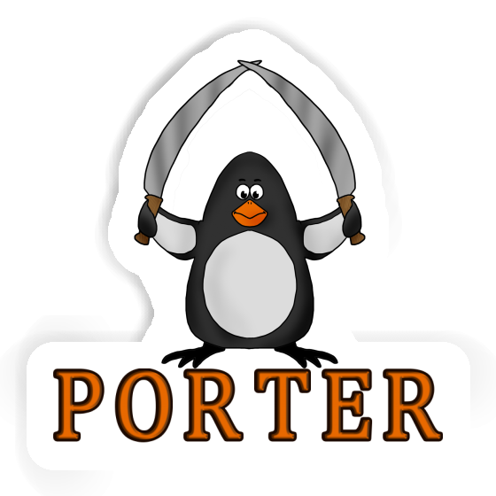 Sticker Kampfpinguin Porter Gift package Image