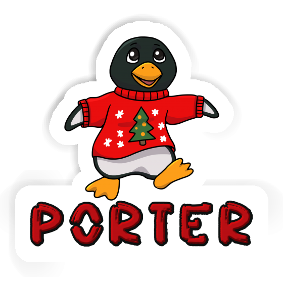 Weihnachtspinguin Sticker Porter Laptop Image