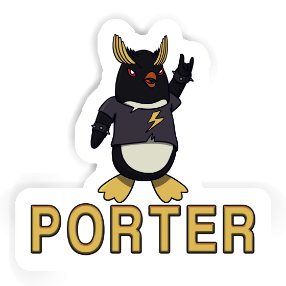 Sticker Porter Rocking Penguin Notebook Image