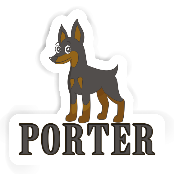 Sticker Porter Pinscher Notebook Image