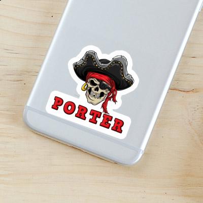 Porter Aufkleber Piratenschädel Image