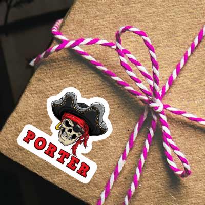 Porter Aufkleber Piratenschädel Gift package Image