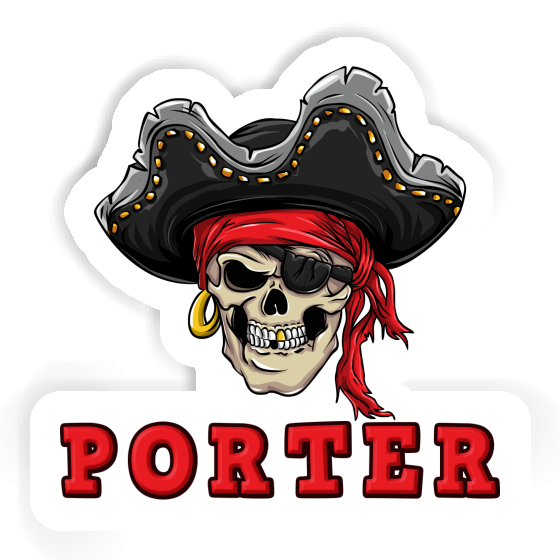 Porter Aufkleber Piratenschädel Gift package Image