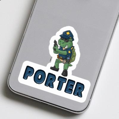 Police Officer Sticker Porter Laptop Image