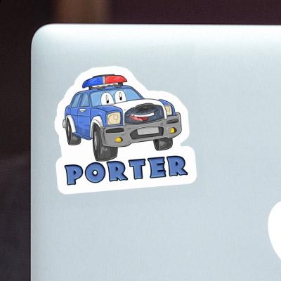 Sticker Police Car Porter Laptop Image