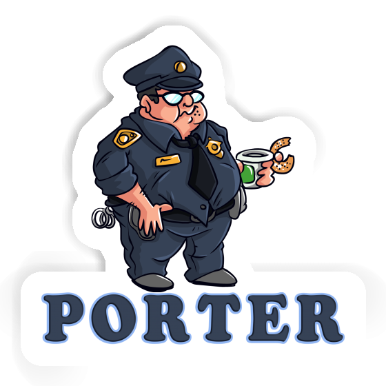 Autocollant Policier Porter Image
