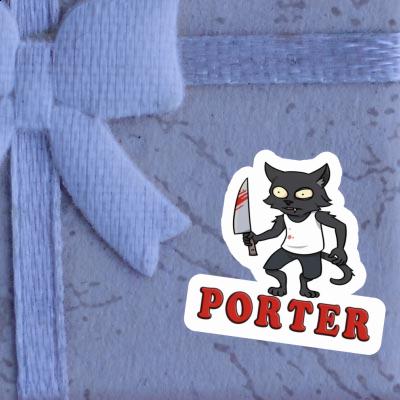 Porter Autocollant Chat psychopathe Gift package Image