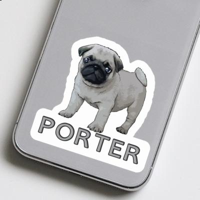 Pug Sticker Porter Notebook Image