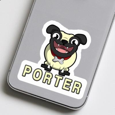 Porter Aufkleber Mops Laptop Image