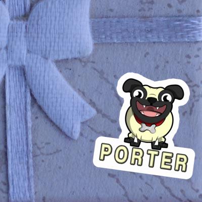Porter Aufkleber Mops Gift package Image