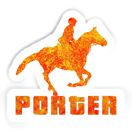 Sticker Porter Horse Rider Notebook Image