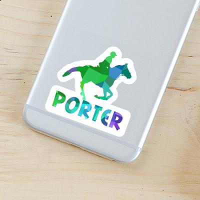 Sticker Horse Rider Porter Laptop Image