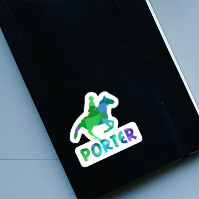 Sticker Horse Rider Porter Notebook Image