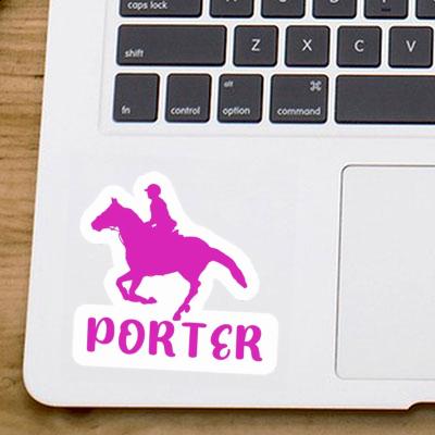 Sticker Porter Horse Rider Notebook Image