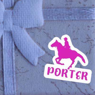 Sticker Porter Horse Rider Notebook Image