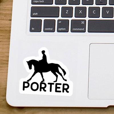 Sticker Porter Horse Rider Notebook Image