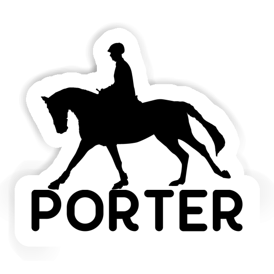 Sticker Porter Horse Rider Laptop Image