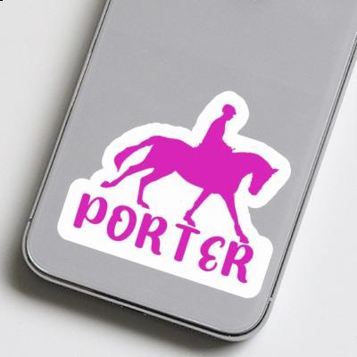 Horse Rider Sticker Porter Laptop Image