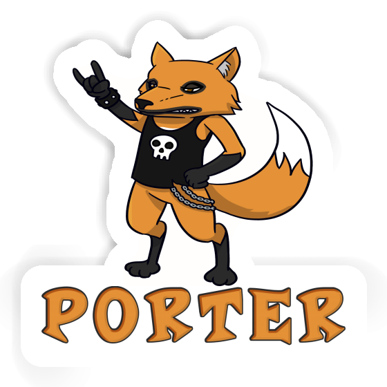 Sticker Porter Rocker Fox Notebook Image