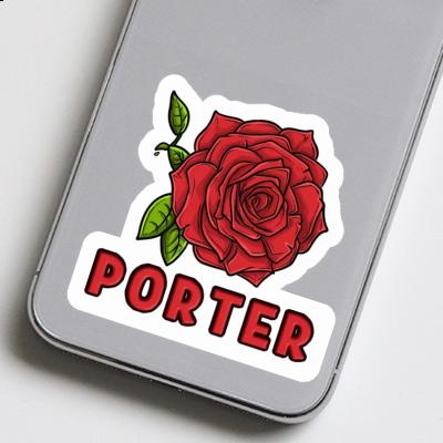 Porter Aufkleber Rosenblüte Laptop Image