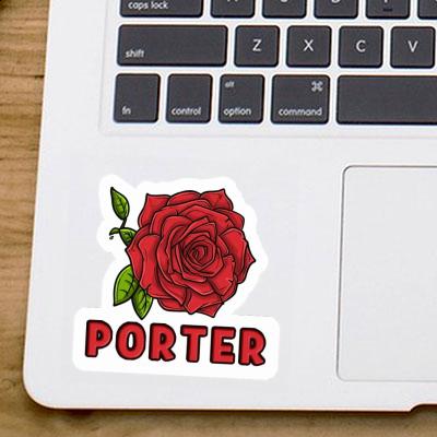 Porter Aufkleber Rosenblüte Gift package Image