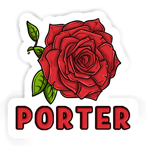 Porter Aufkleber Rosenblüte Gift package Image