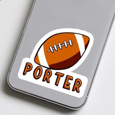 Porter Aufkleber Rugby Ball Laptop Image