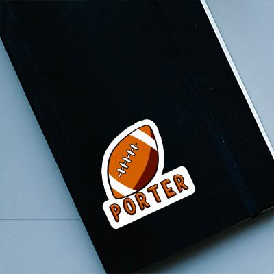 Autocollant Rugby Porter Laptop Image