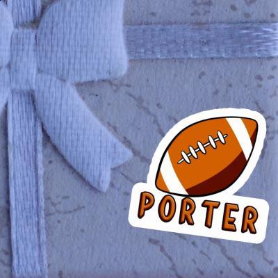 Porter Aufkleber Rugby Ball Image