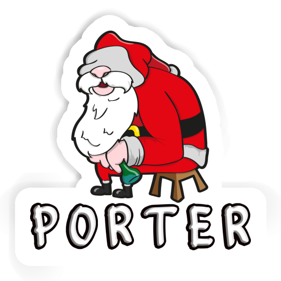 Sticker Santa Porter Gift package Image