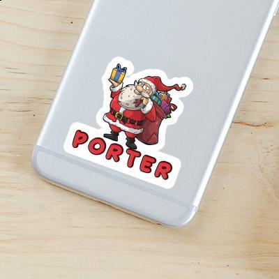 Sticker Santa Porter Gift package Image
