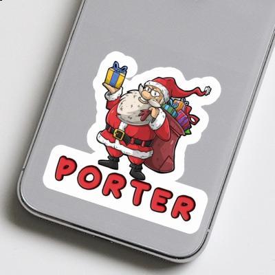 Sticker Santa Porter Gift package Image