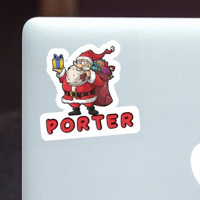 Aufkleber Weihnachtsmann Porter Laptop Image