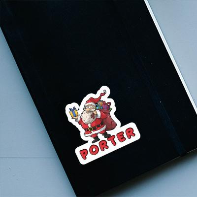 Père Noël Autocollant Porter Gift package Image