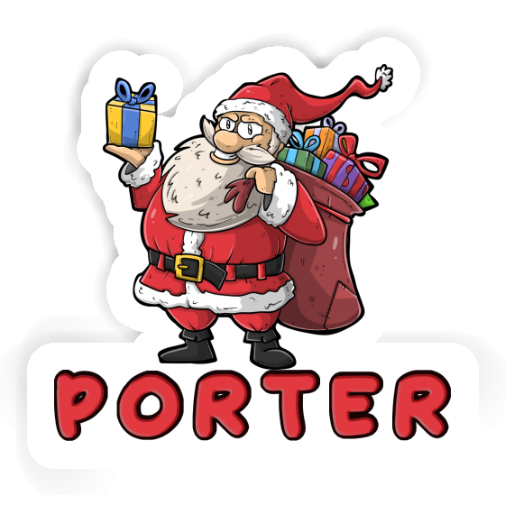 Aufkleber Weihnachtsmann Porter Gift package Image