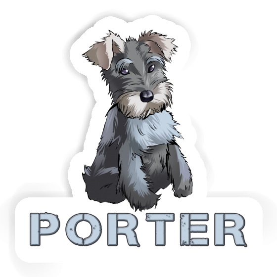 Porter Aufkleber Schnauzer Laptop Image