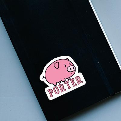 Porter Aufkleber Schwein Laptop Image