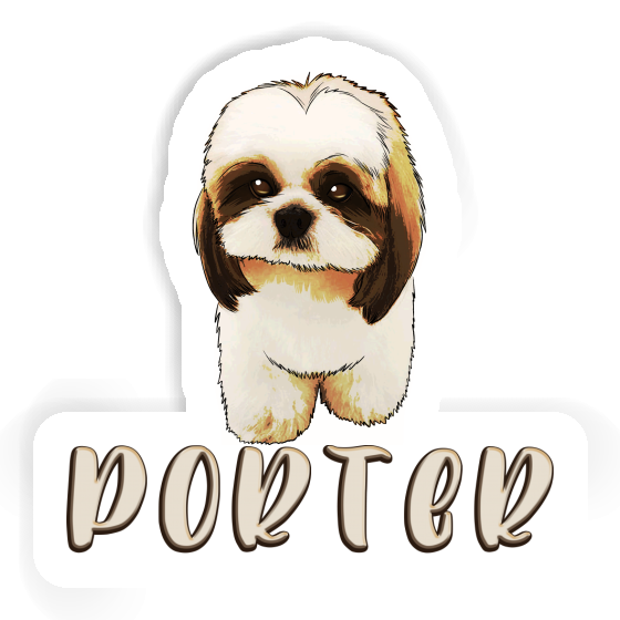 Shih Tzu Sticker Porter Laptop Image