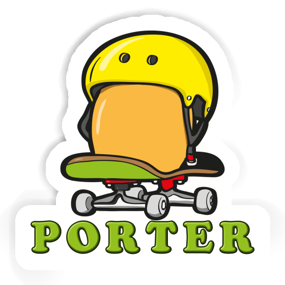 Sticker Porter Skateboard-Ei Notebook Image