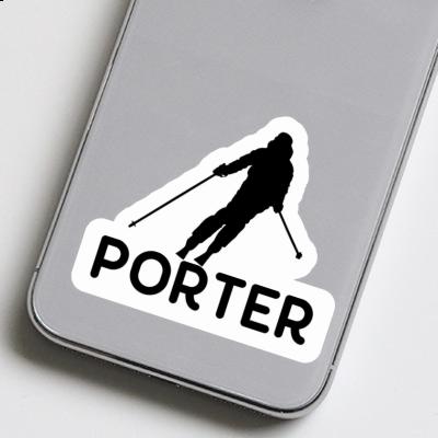 Sticker Skier Porter Laptop Image