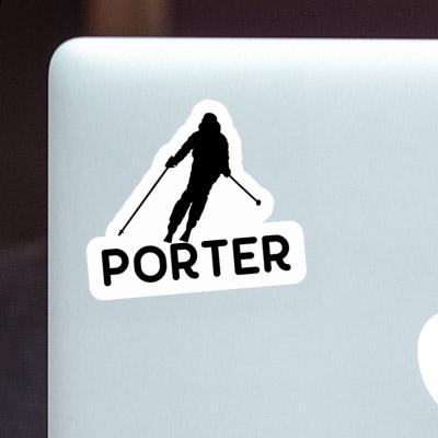 Sticker Skier Porter Notebook Image