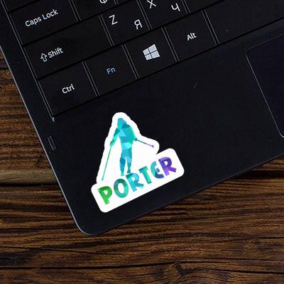 Aufkleber Porter Skifahrerin Laptop Image