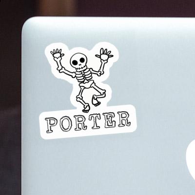 Sticker Skeleton Porter Laptop Image